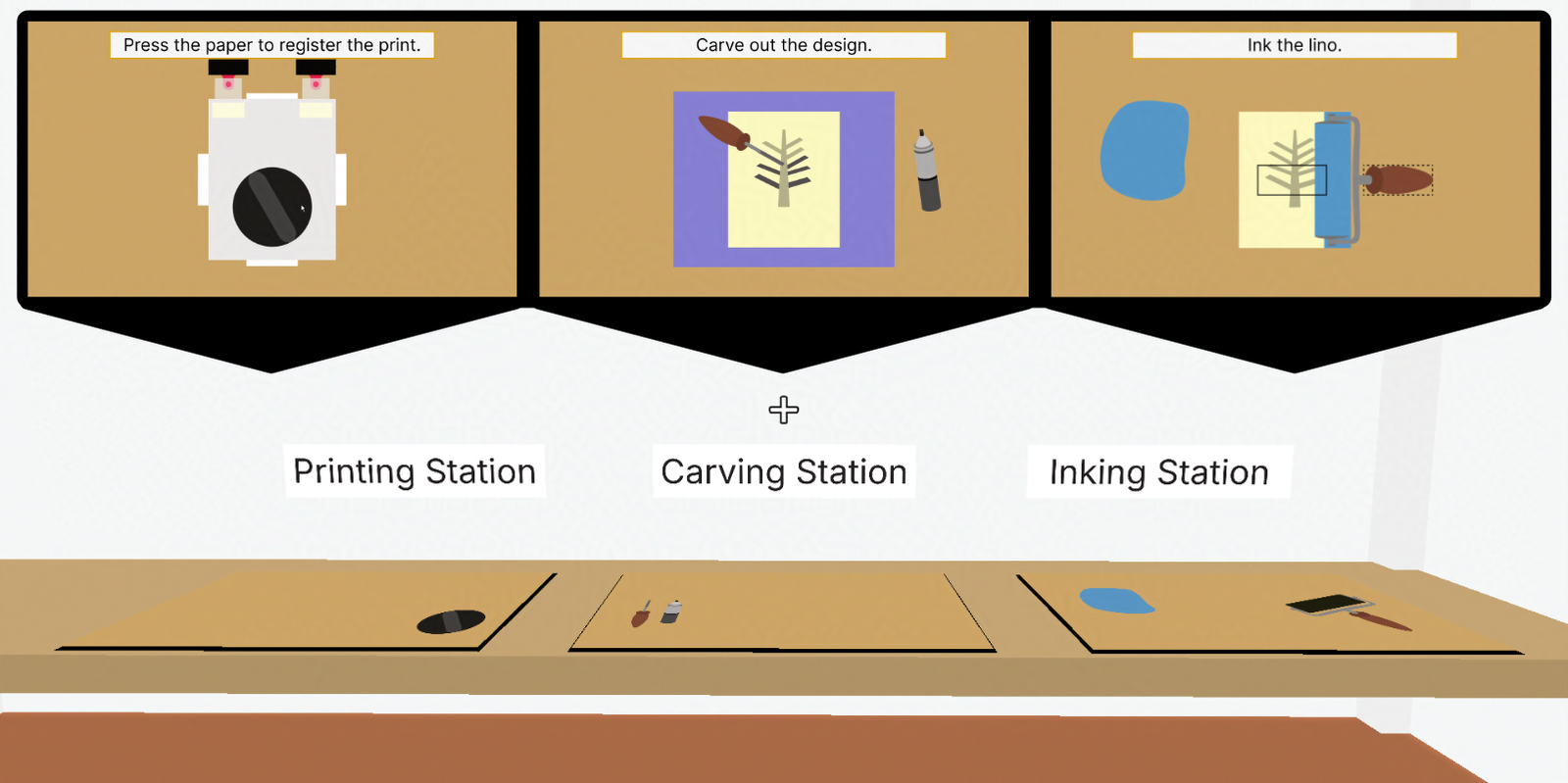 An overview of the printing process from carving to registration.